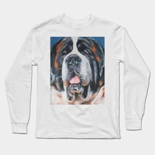 Saint Bernard Fine Art Painting Long Sleeve T-Shirt